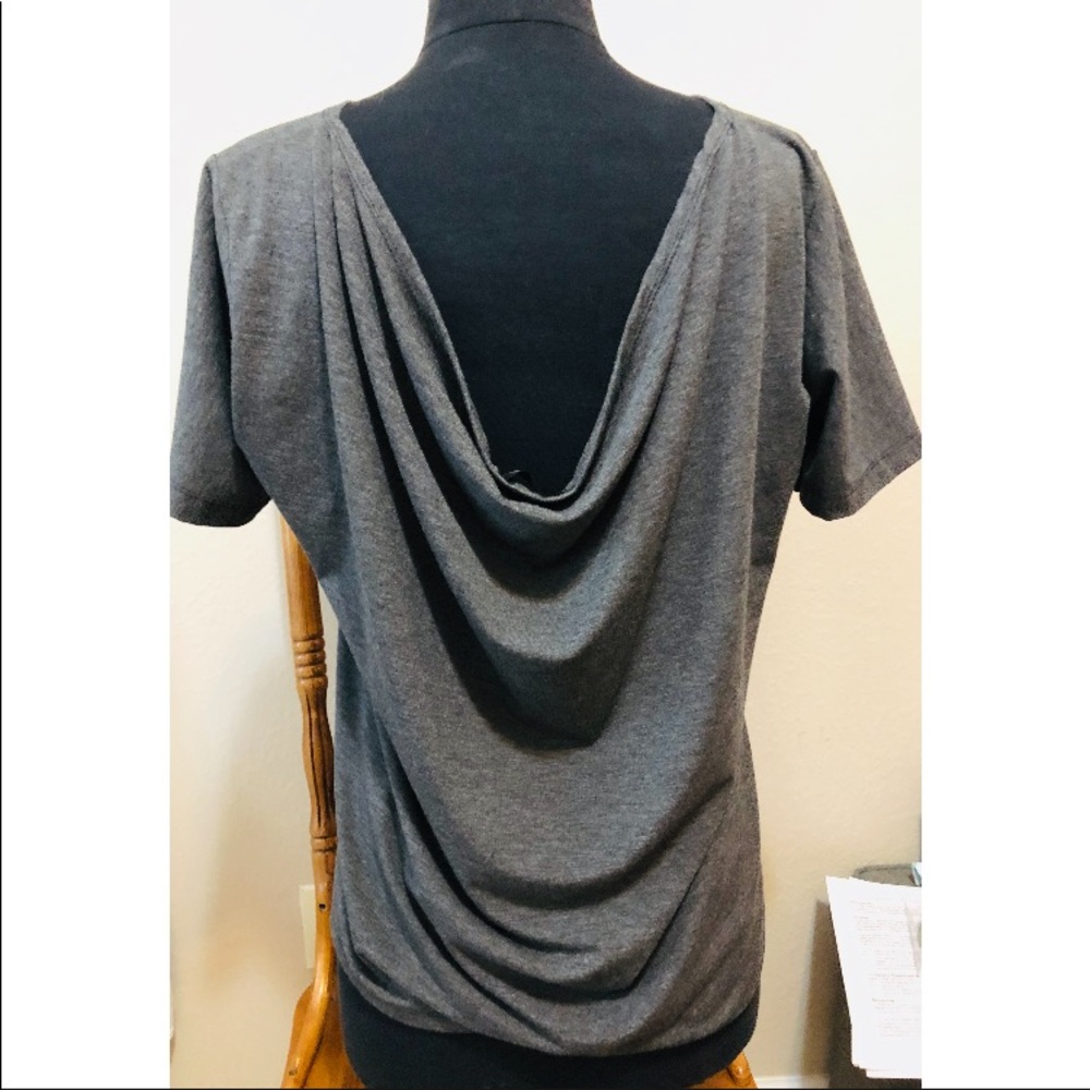 Draped back shirt